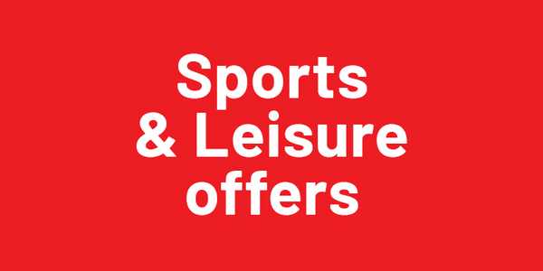 Latest sports and leisure offers. Including bikes, accessories and more.